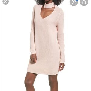 BP Cutout Choker Sweater Dress